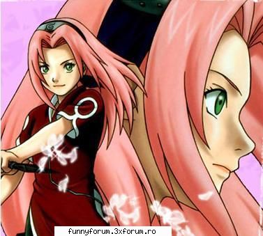 sakura haruno sakura haruno este fata parul roz, ochii verzi are firea sensibile, dar puternik. *~MOD*~